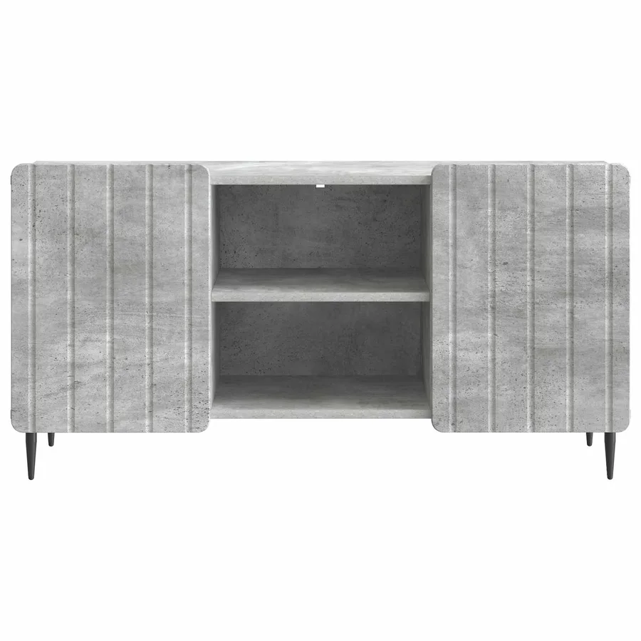 Meuble TV Gris béton 102 x 34,5 x 52 cm Bois d'ingénierie - 6