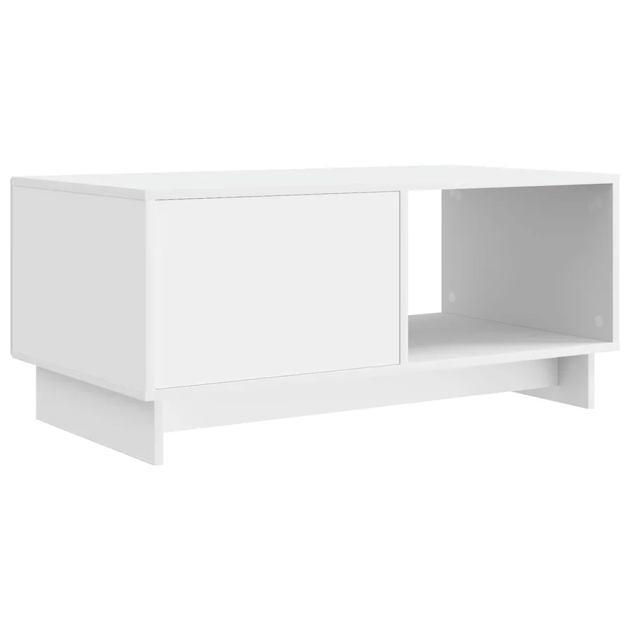 Table basse Blanc 90 x 50 x 40 cm Bois d'ingénierie - 7