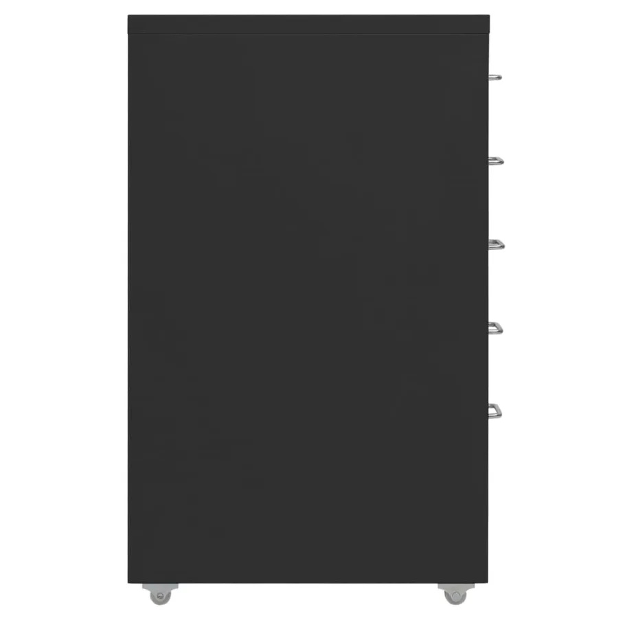 Mobile filing cabinet Black 28x41x69 cm Metal - 3