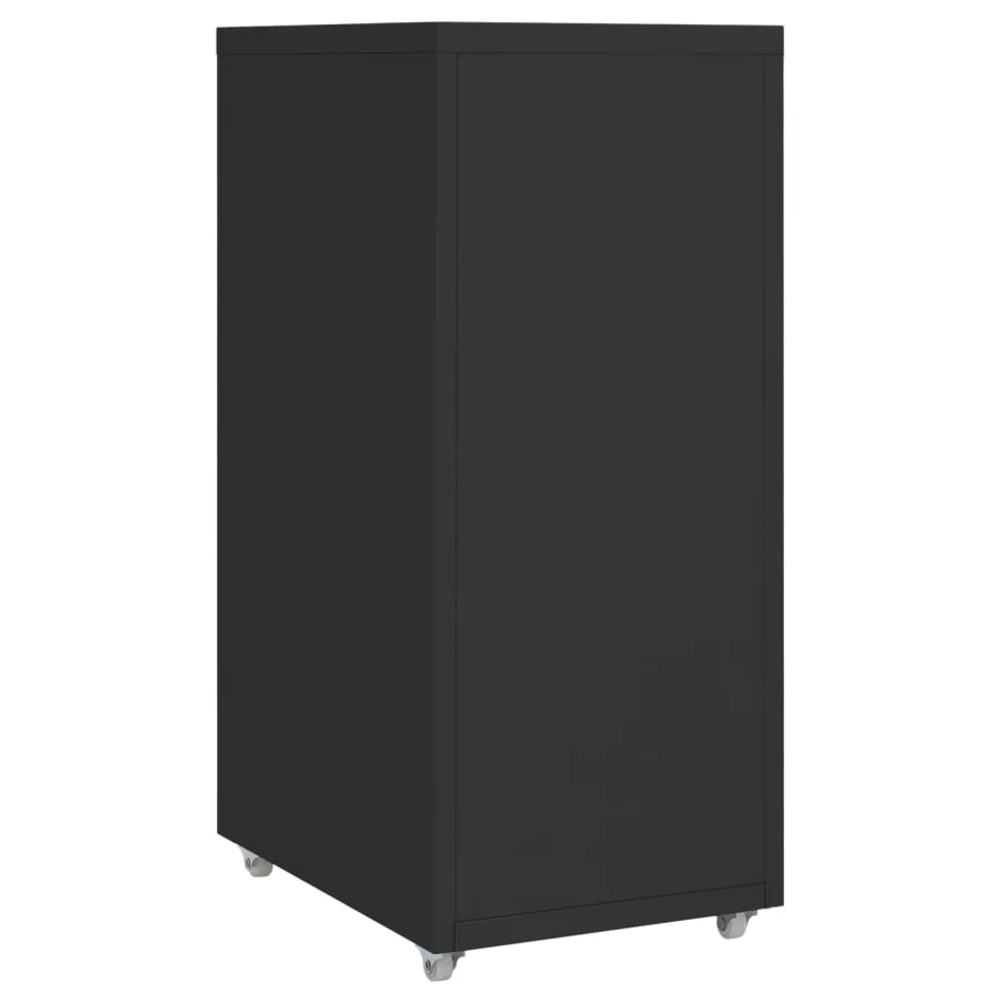 Mobile filing cabinet Black 28x41x69 cm Metal - 4