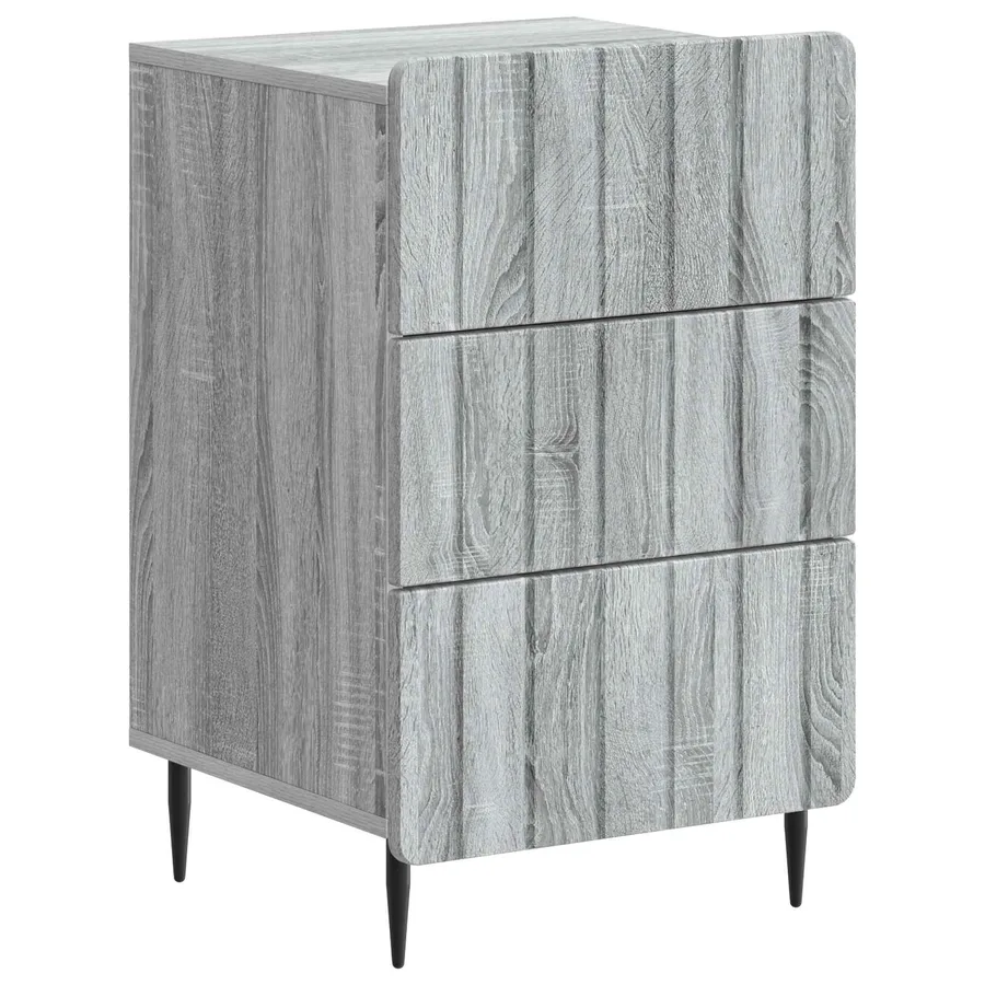 Cabinet de chevet Sonoma gris 43 x 41 x 68 cm Bois d'ingénierie - 2