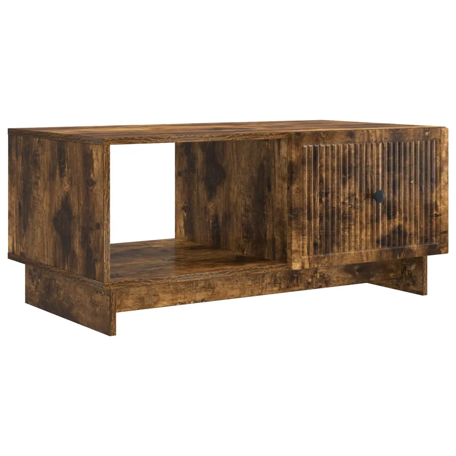 Table basse Chêne fumé 90 x 50 x 40 cm Bois d'ingénierie - 2