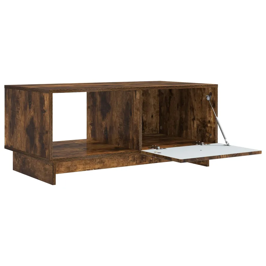 Table basse Chêne fumé 90 x 50 x 40 cm Bois d'ingénierie - 4