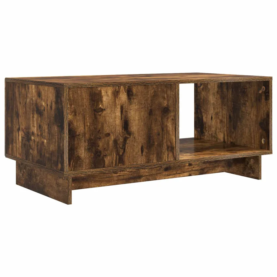 Table basse Chêne fumé 90 x 50 x 40 cm Bois d'ingénierie - 7