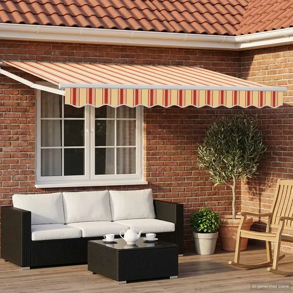 Auvent rétractable électrique Multicolore 3,5 x 2,5 m