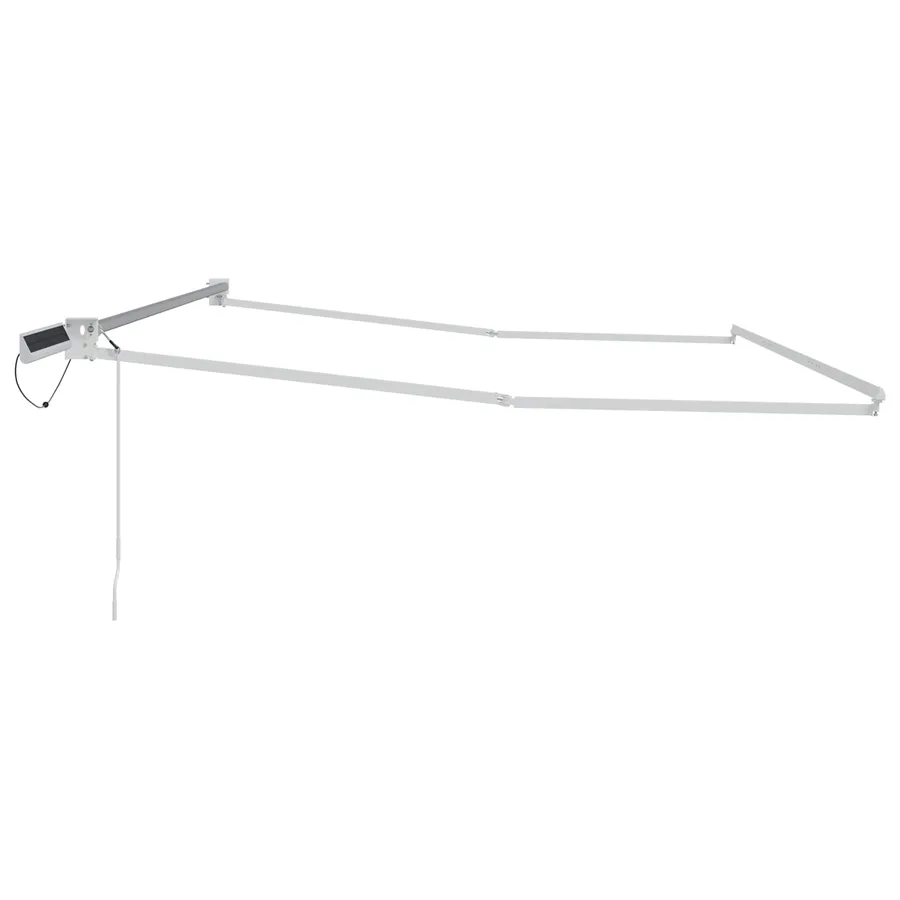 Cadre de store rétractable électrique Blanc 5 x 3 m Acier - 4