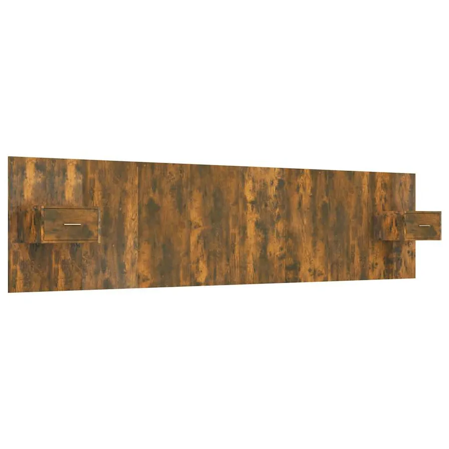Headboard with cabinets Smoked oak Engineered wood - 2
