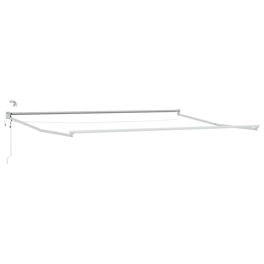 Cadre de store rétractable électrique Blanc 4,5 × 3 m Aluminium - 2