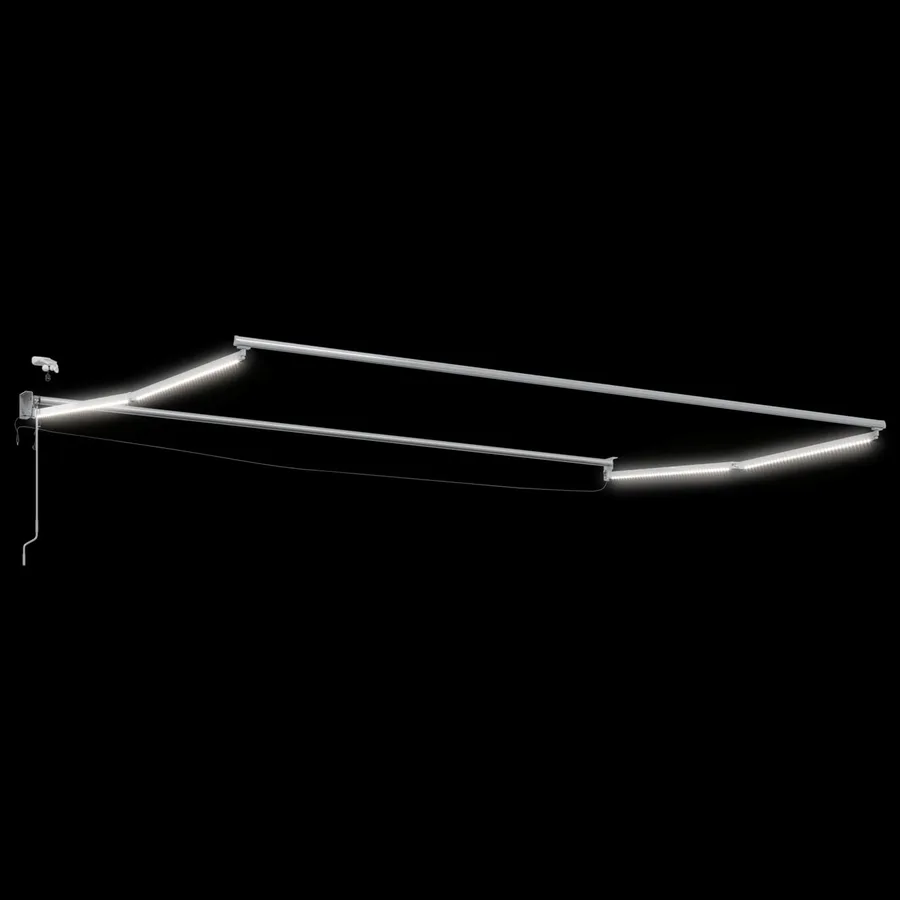Cadre de store rétractable électrique Blanc 4,5 × 3 m Aluminium - 4