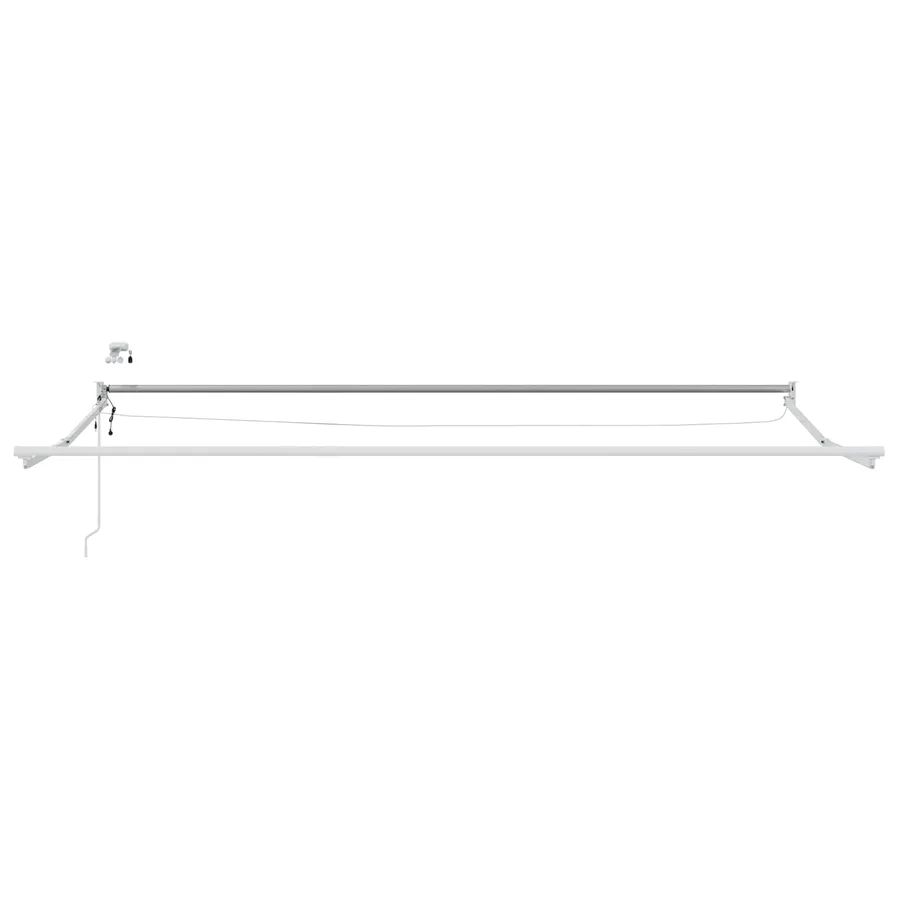 Cadre de store rétractable électrique Blanc 4,5 × 3 m Aluminium - 5