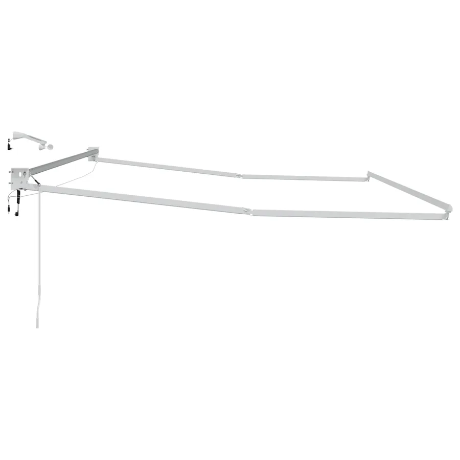 Cadre de store rétractable électrique Blanc 4,5 × 3 m Aluminium - 6