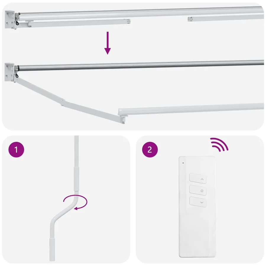 Auvent rétractable électrique Multicolore 4,5 × 3 m - 9