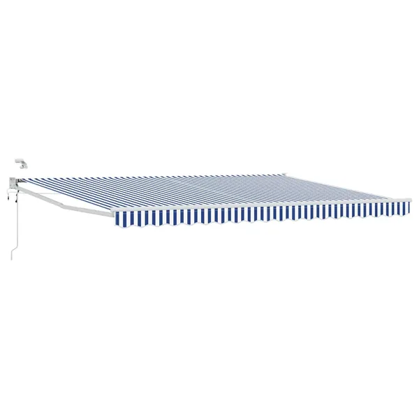 Auvent rétractable électrique Bleu et Blanc 4,5 × 3 m
