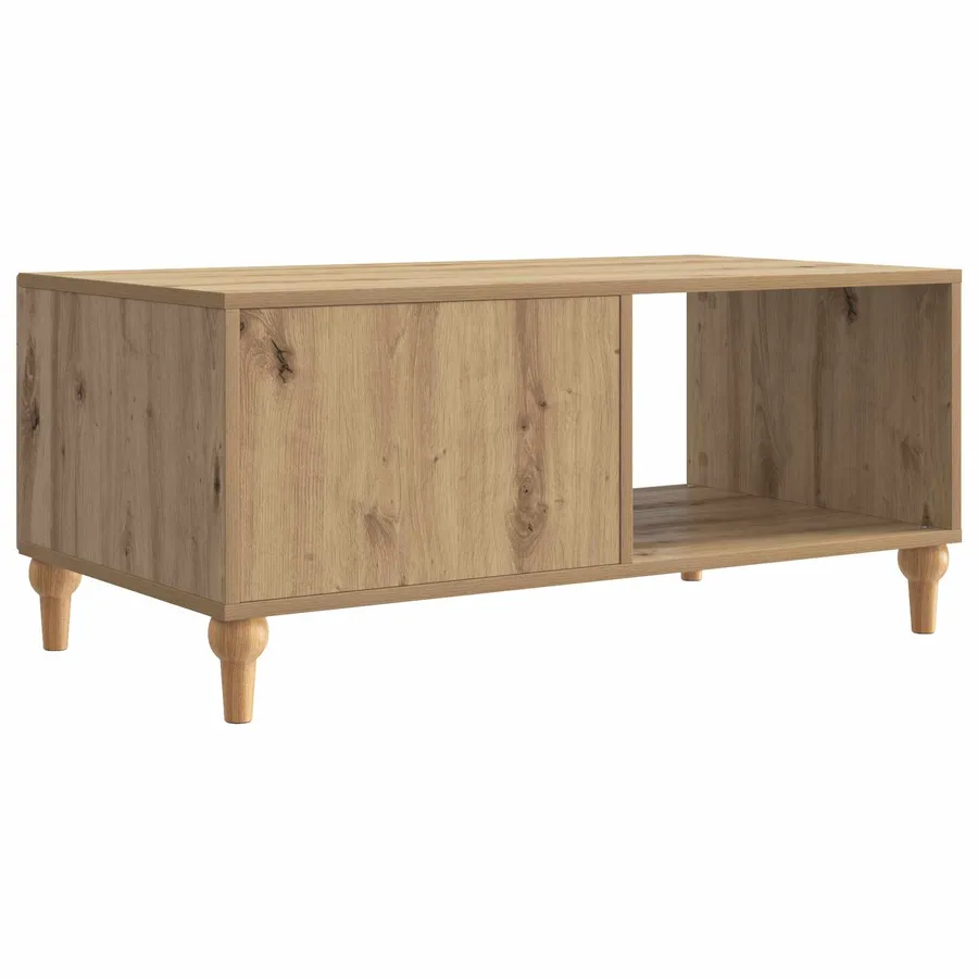 Table basse Chêne artisanal 90 x 50 x 40 cm Bois d'ingénierie - 7