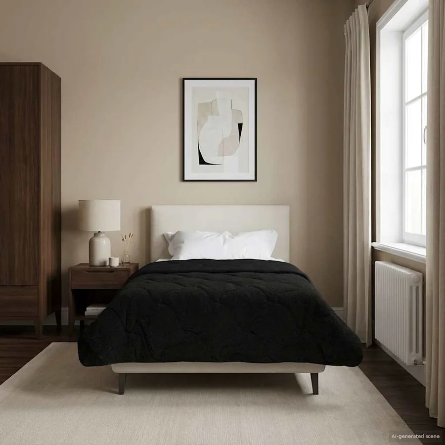 Duvet complet toute l'année Matelassé Noir 135 x 200 cm - 4