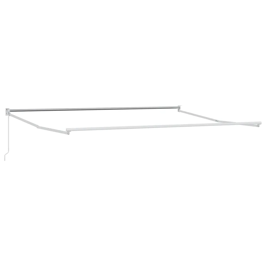 Cadre de store rétractable manuel Blanc 4 x 2 m Aluminium - 2