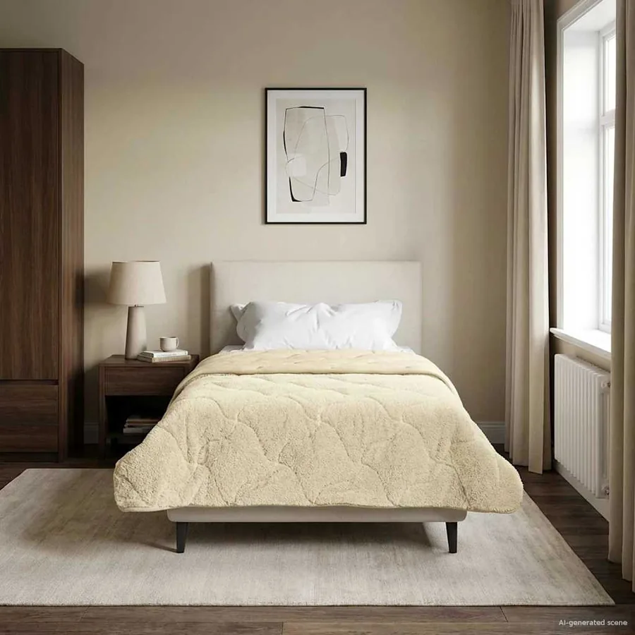 Duvet d'été simple Matelassé Crème 140 x 200 cm