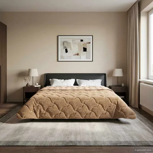 Duvet d'été simple Matelassé Taupe 200 x 220 cm