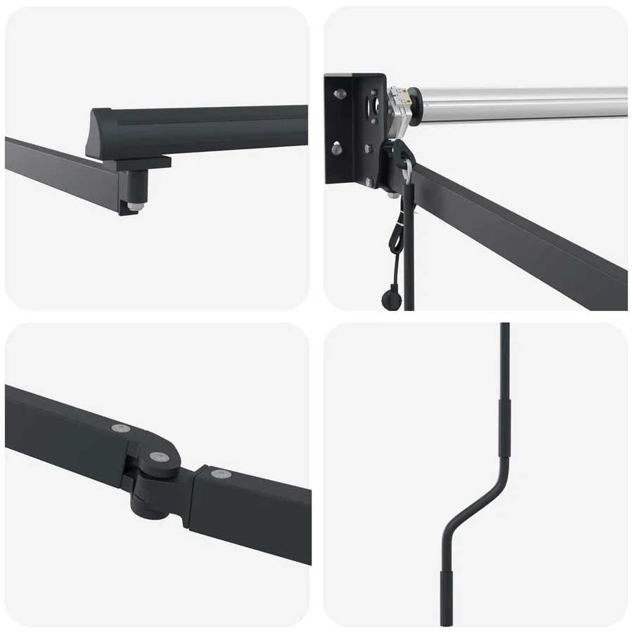 Cadre de store rétractable électrique Anthracite 4 x 2 m - 6