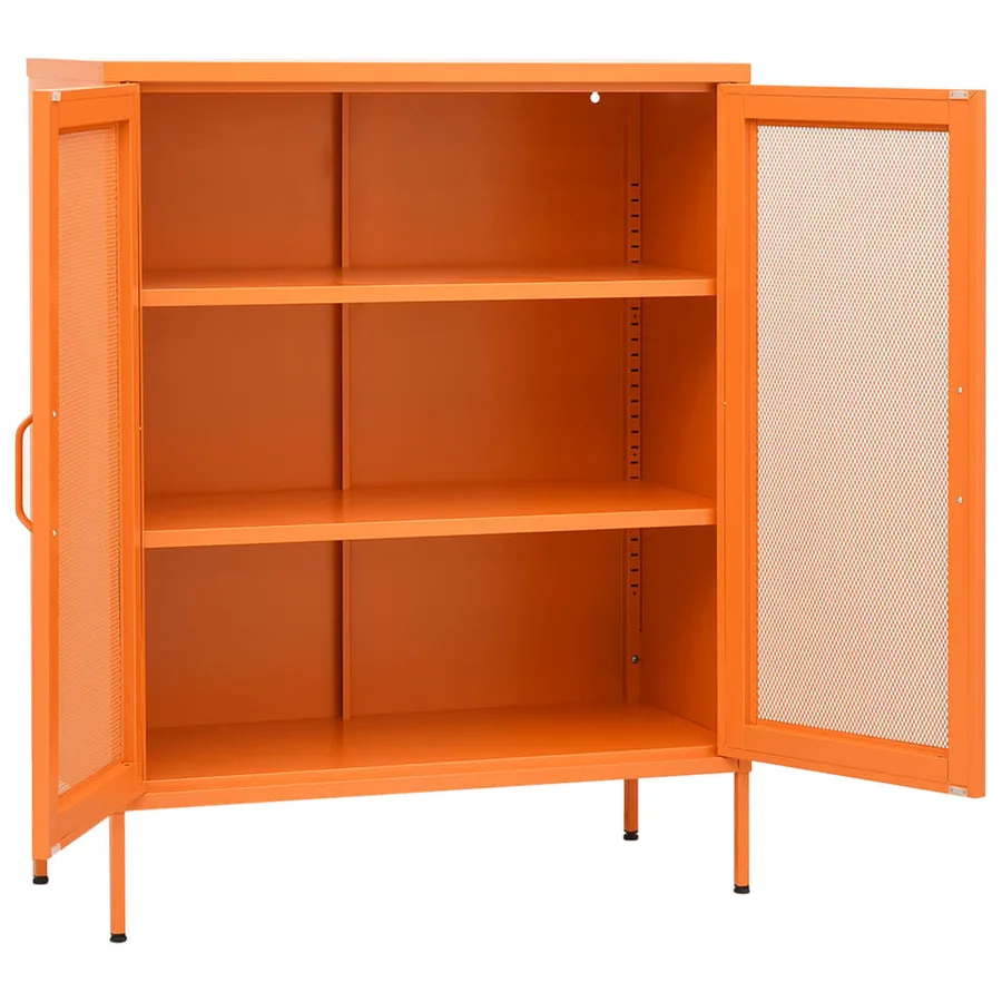 Storage cabinet Orange 80x35x101.5 cm Steel - 4