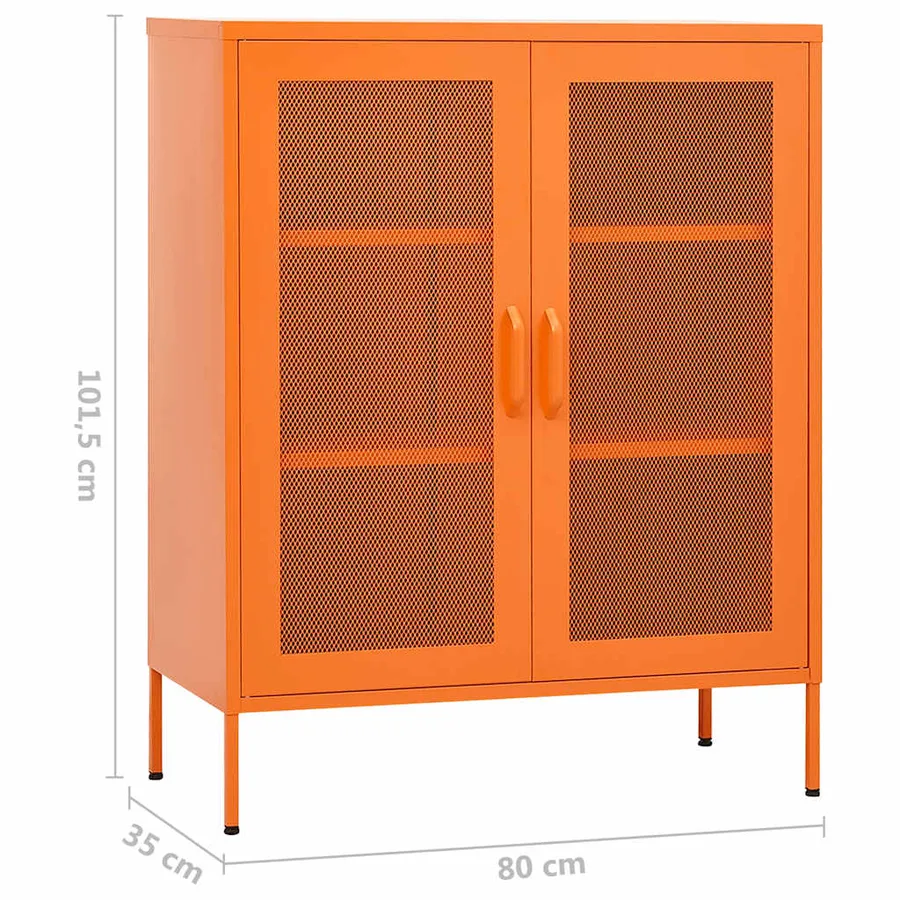 Armoire de rangement Orange 80x35x101,5 cm Acier - 9