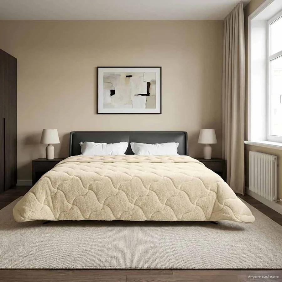 Duvet complet toute l'année Matelassé Crème 200 x 240 cm
