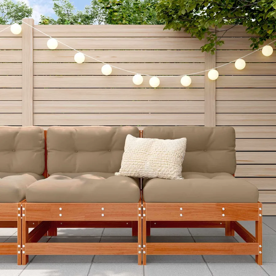Sofa de jardin milieu Pin massif Brun Ciré 124 x 62 x 70,5 cm