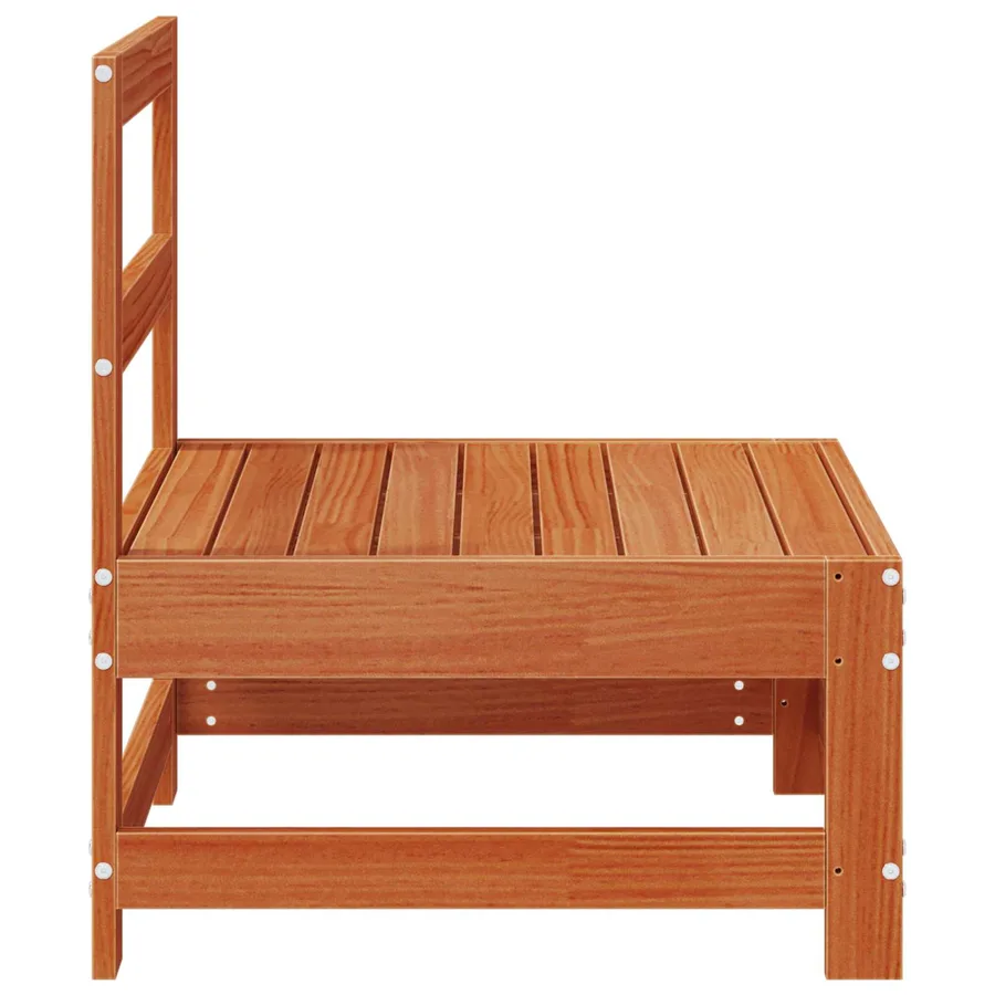 Sofa de jardin milieu Pin massif Brun Ciré 124 x 62 x 70,5 cm - 5