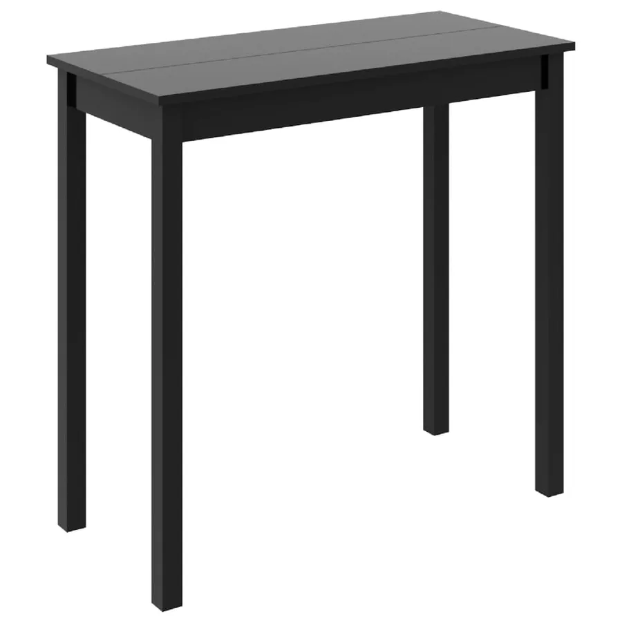 Table de bar MDF noir 115x55x107 cm - 2