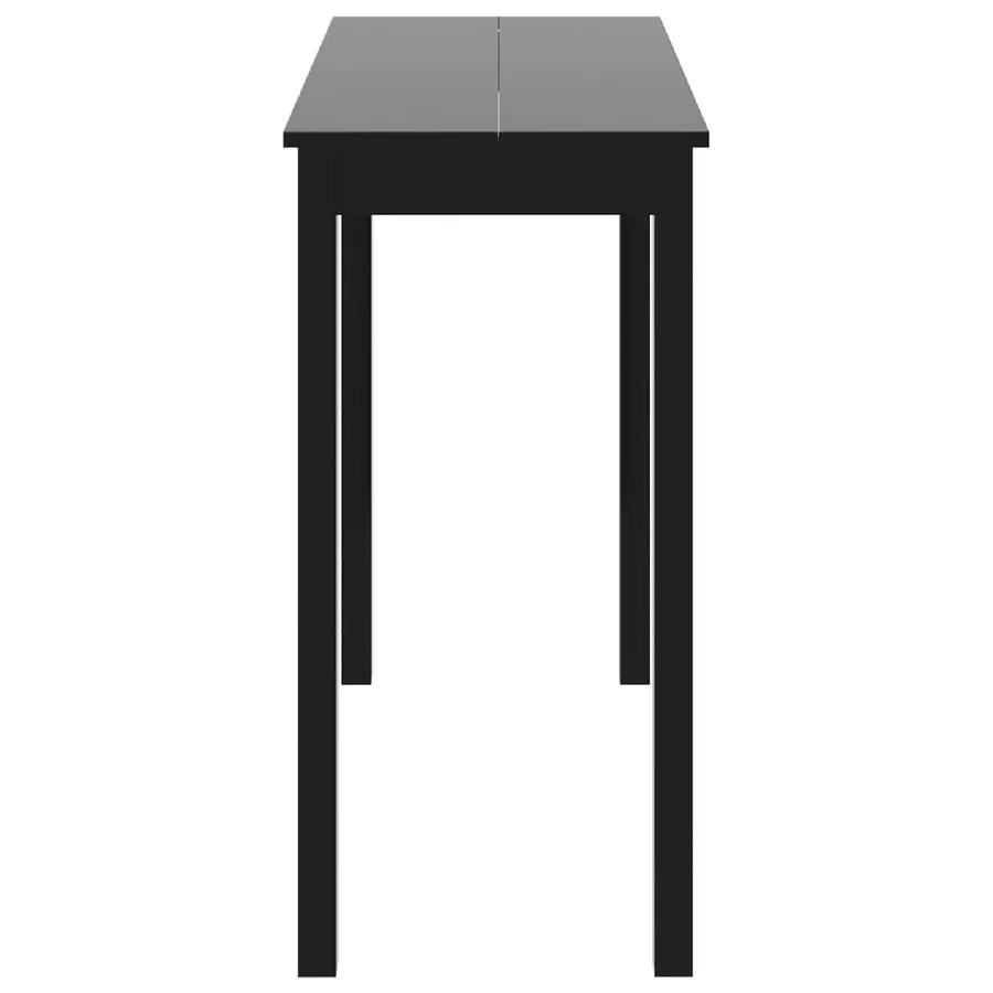 Table de bar MDF noir 115x55x107 cm - 4