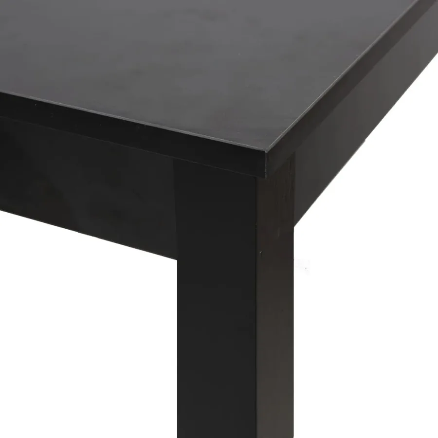 Table de bar MDF noir 115x55x107 cm - 5