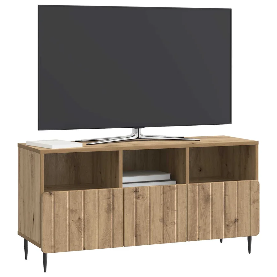 Meuble TV 102 x 34,5 x 50 cm Chêne artisanal Bois d'ingénierie - 3