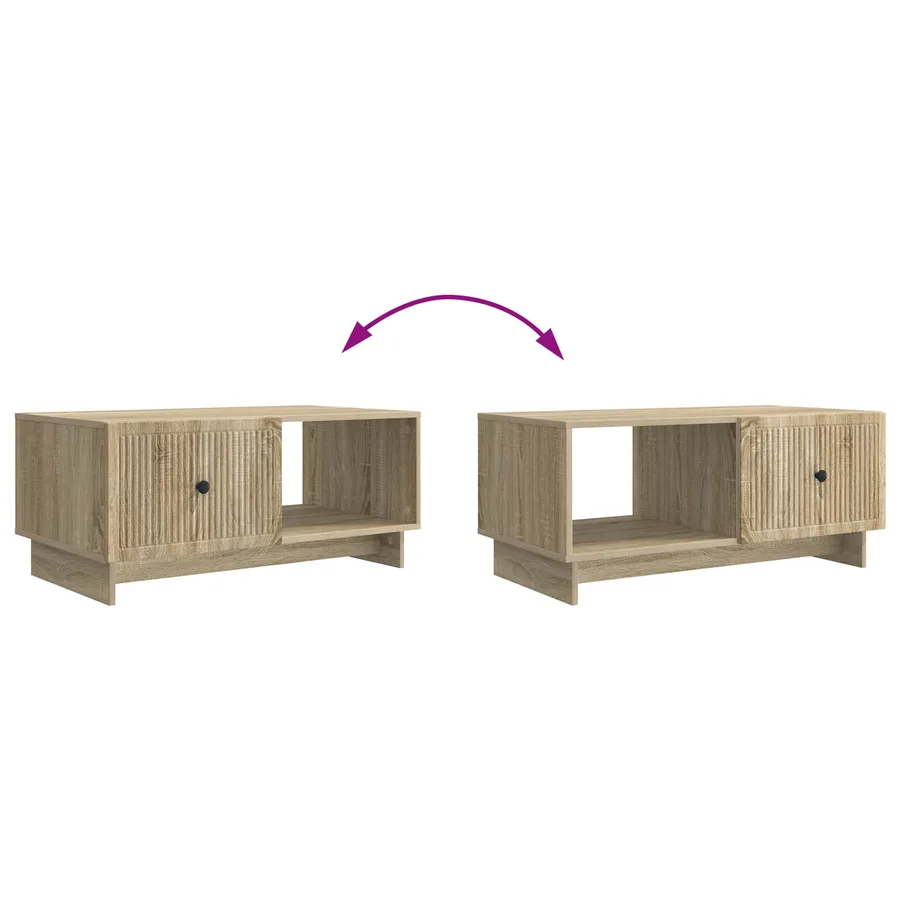 Table basse Chêne Sonoma 90 x 50 x 40 cm Bois d'ingénierie - 10