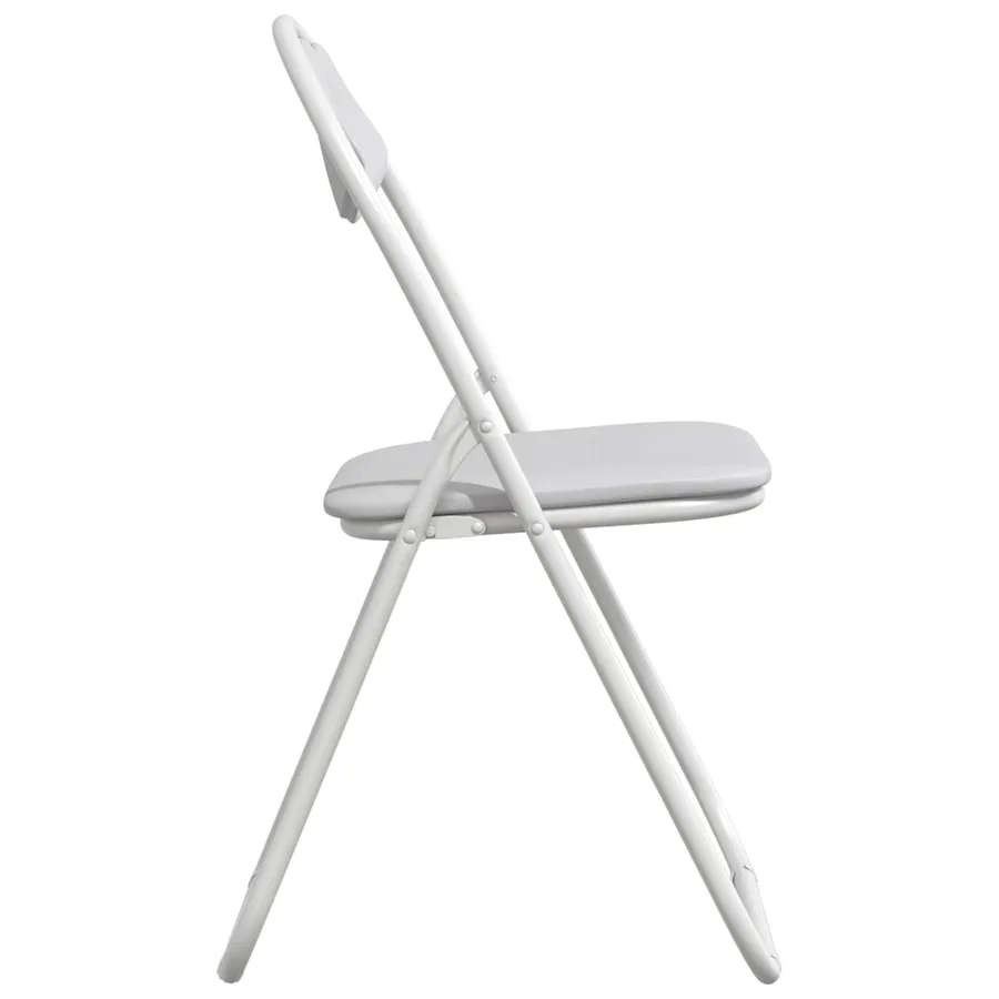 Chaise pliante 8 pcs Blanc 48 x 43,5 x 81 cm Simili cuir - 6
