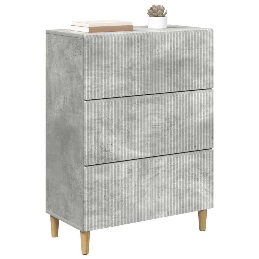 Armoire à tiroirs Gris béton 66 x 34,5 x 90 cm - 3