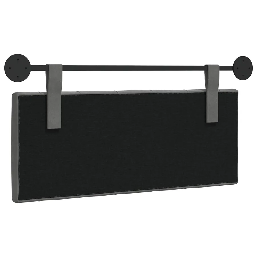 Tête de lit suspendue Avec lumière LED Gris foncé Velours - 7