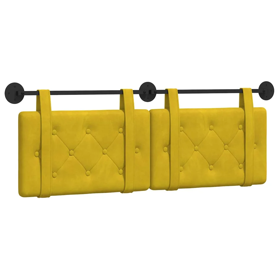 Tête de lit suspendue Jaune Velours - 2
