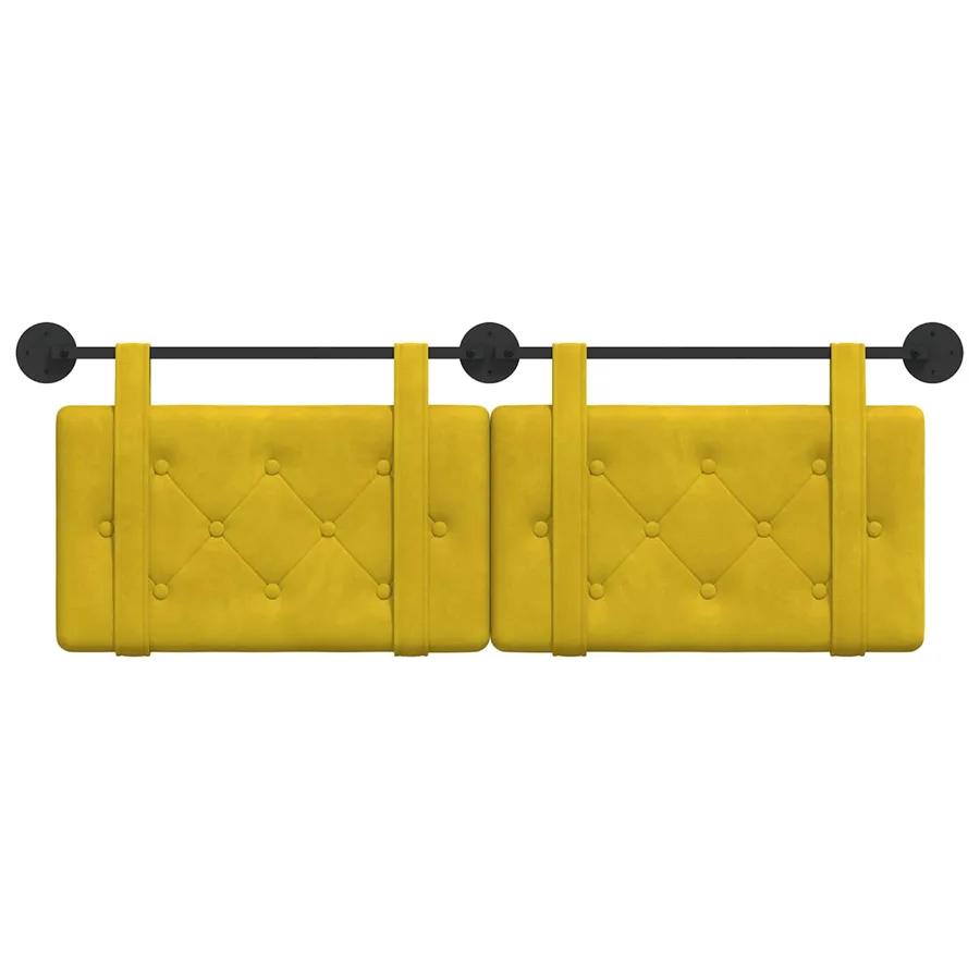 Tête de lit suspendue Jaune Velours - 5