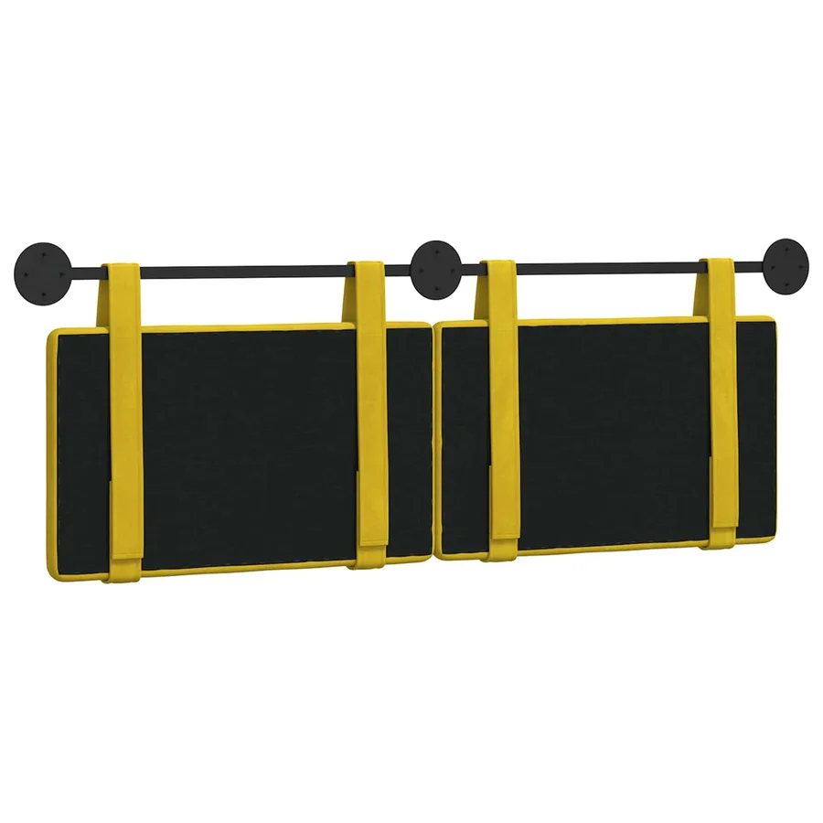 Tête de lit suspendue Jaune Velours - 7