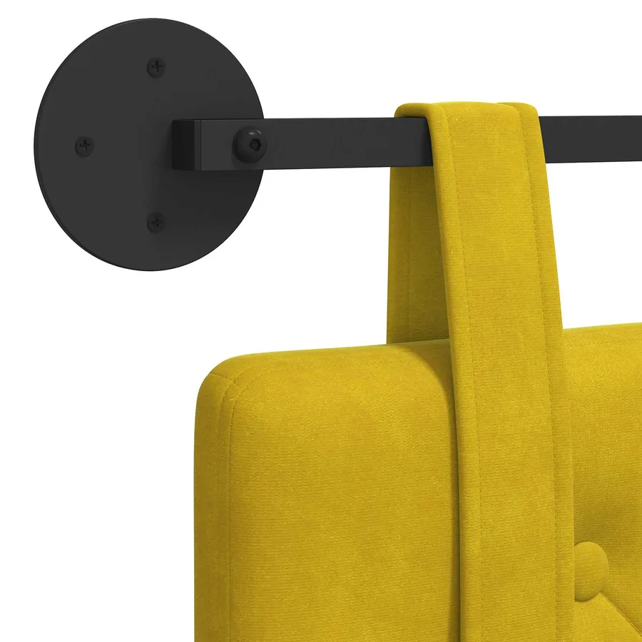 Tête de lit suspendue Jaune Velours - 9