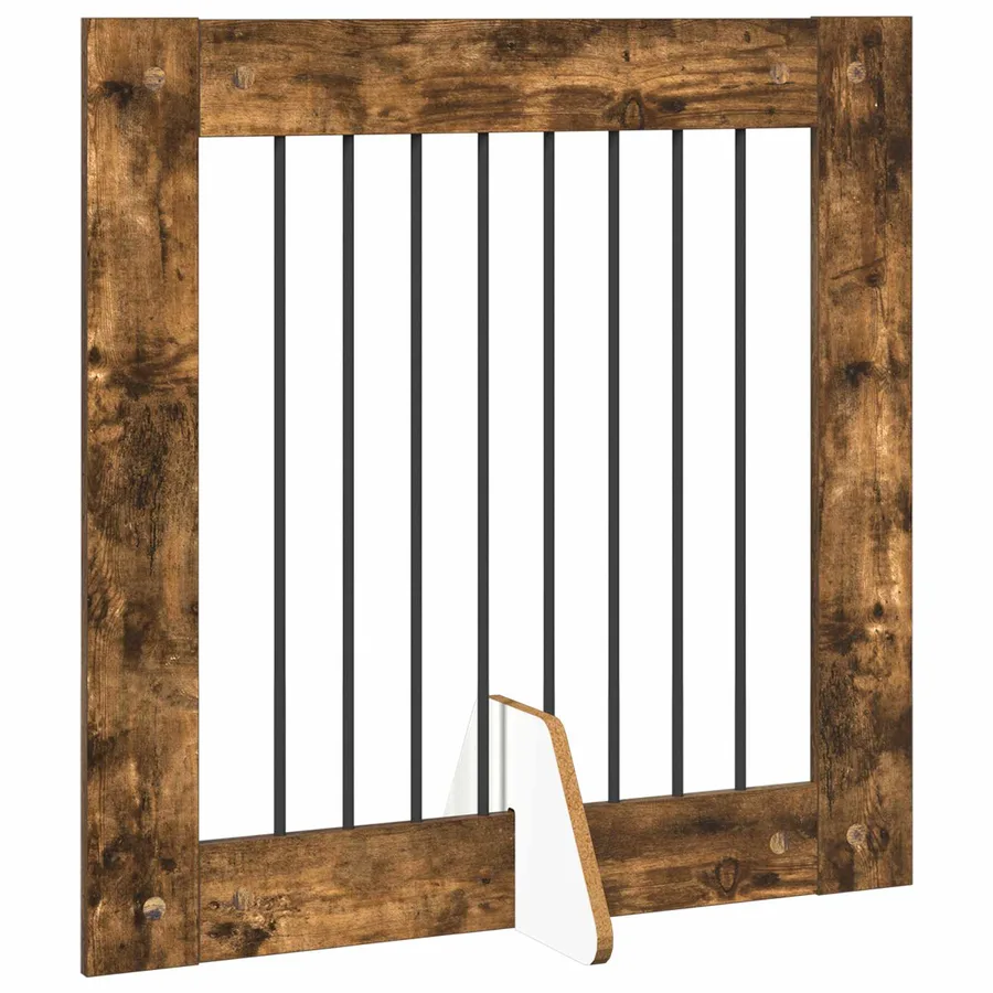 Porte de chien pliable avec supports 2 pcs Chêne fumé 160,5 cm - 4