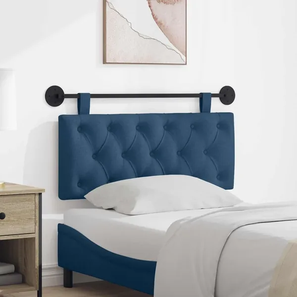 Tête de lit suspendue Bleu Tissu