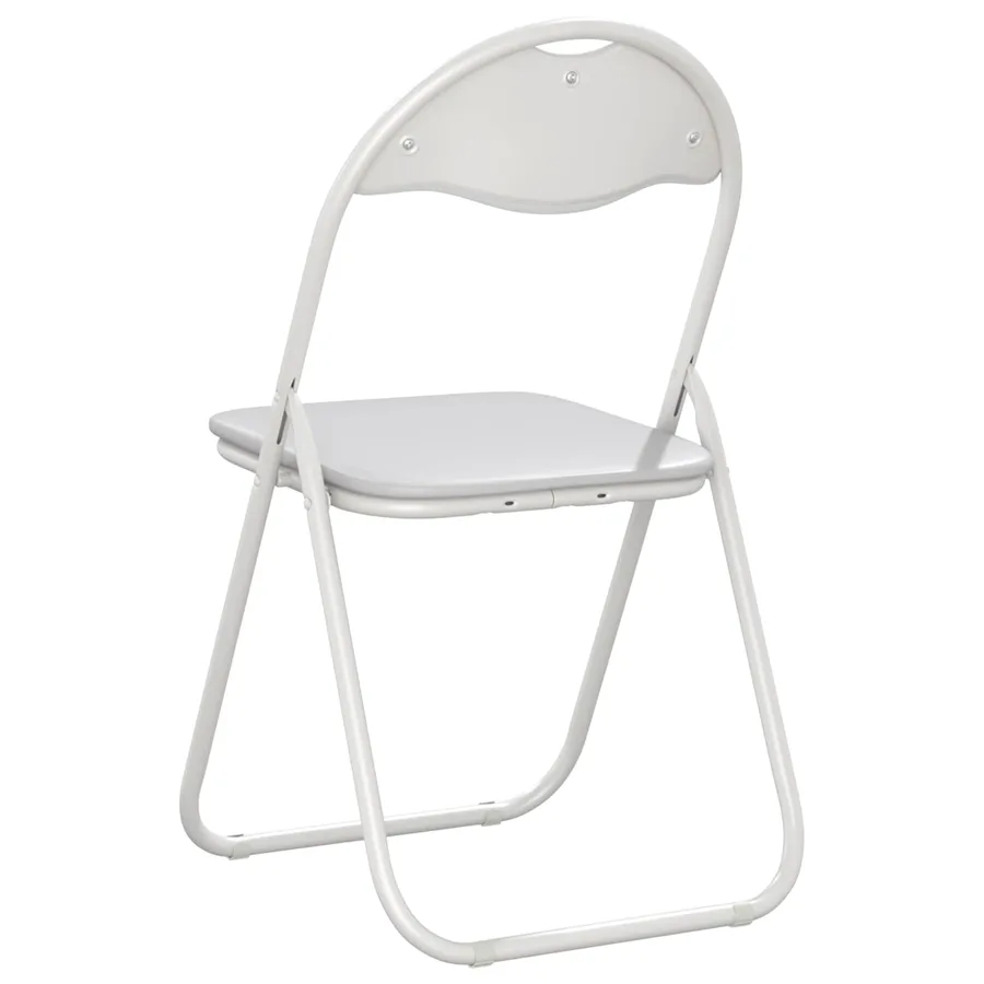 Chaise pliante 2 pcs Simili cuir Blanc 48 x 43,5 x 81 cm - 7