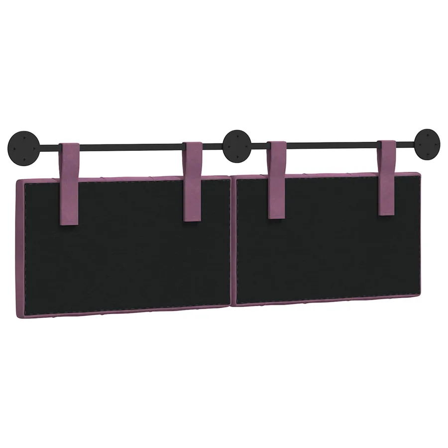 Tête de lit suspendue Avec lumière LED Pourpre Velours - 7