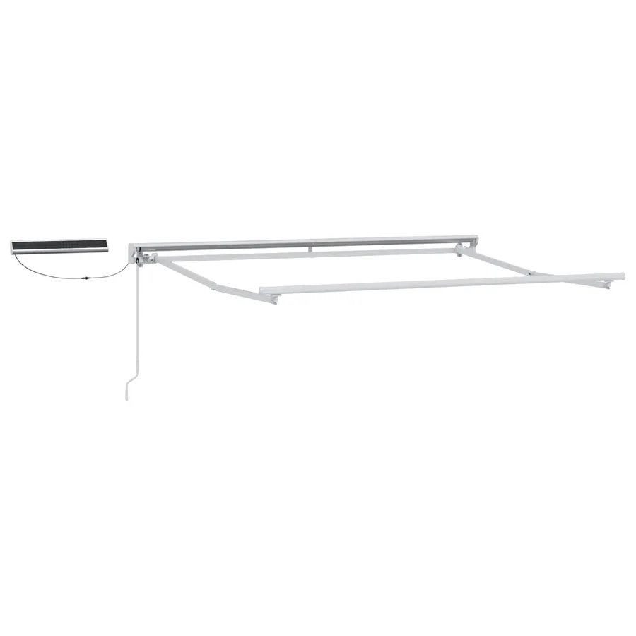 Cadre de store rétractable électrique Blanc 3,5 x 2,5 m Acier - 2