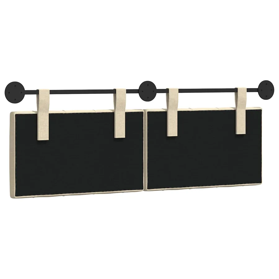 Tête de lit suspendue Crème Tissu - 7