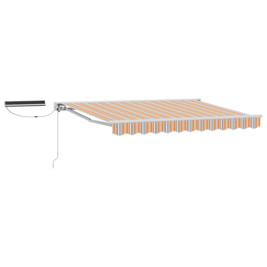 Auvent rétractable électrique Bleu, Orange, Blanc 3,5 x 2,5 m - 2