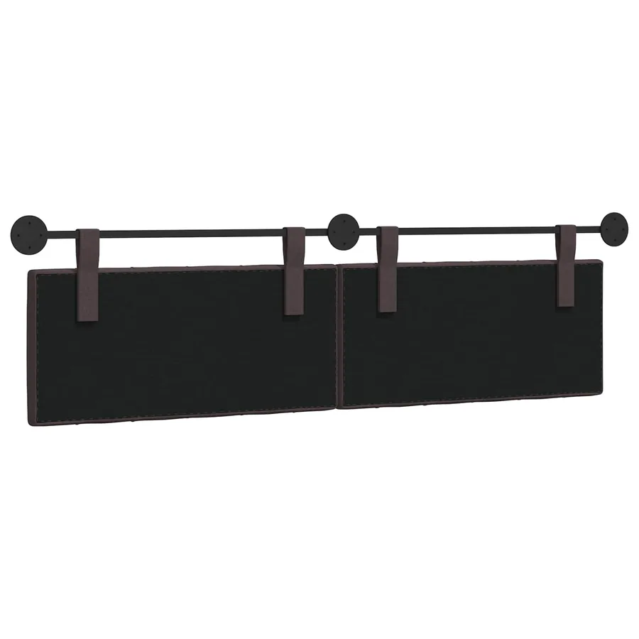 Tête de lit suspendue Marron foncé Tissu - 7