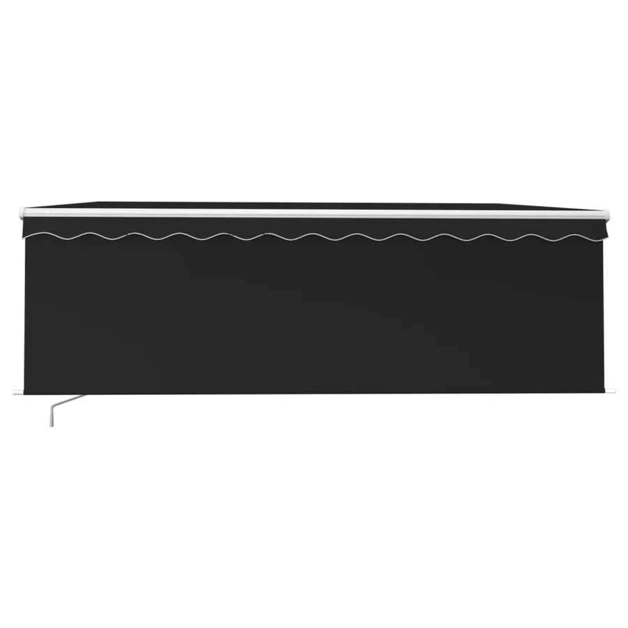 Auvent manuel rétractable avec store 4x3 m Anthracite - 3