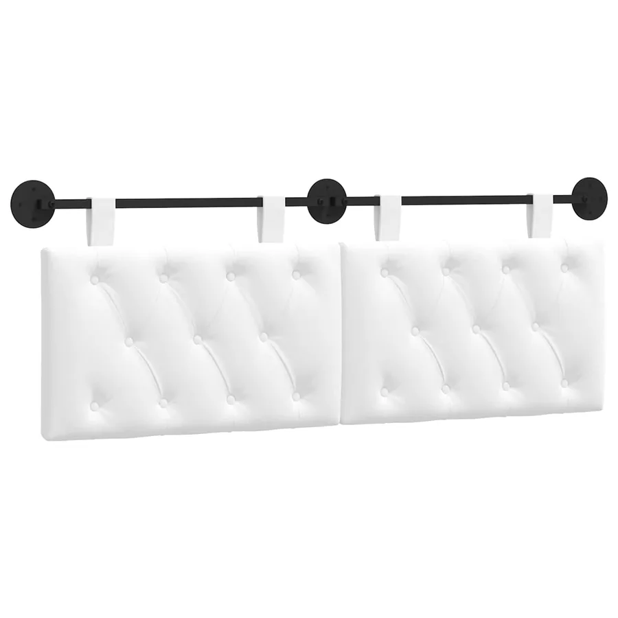 Tête de lit suspendue Blanc Tissu - 2